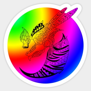 rainbow lgbt queen bee ecopop Sticker